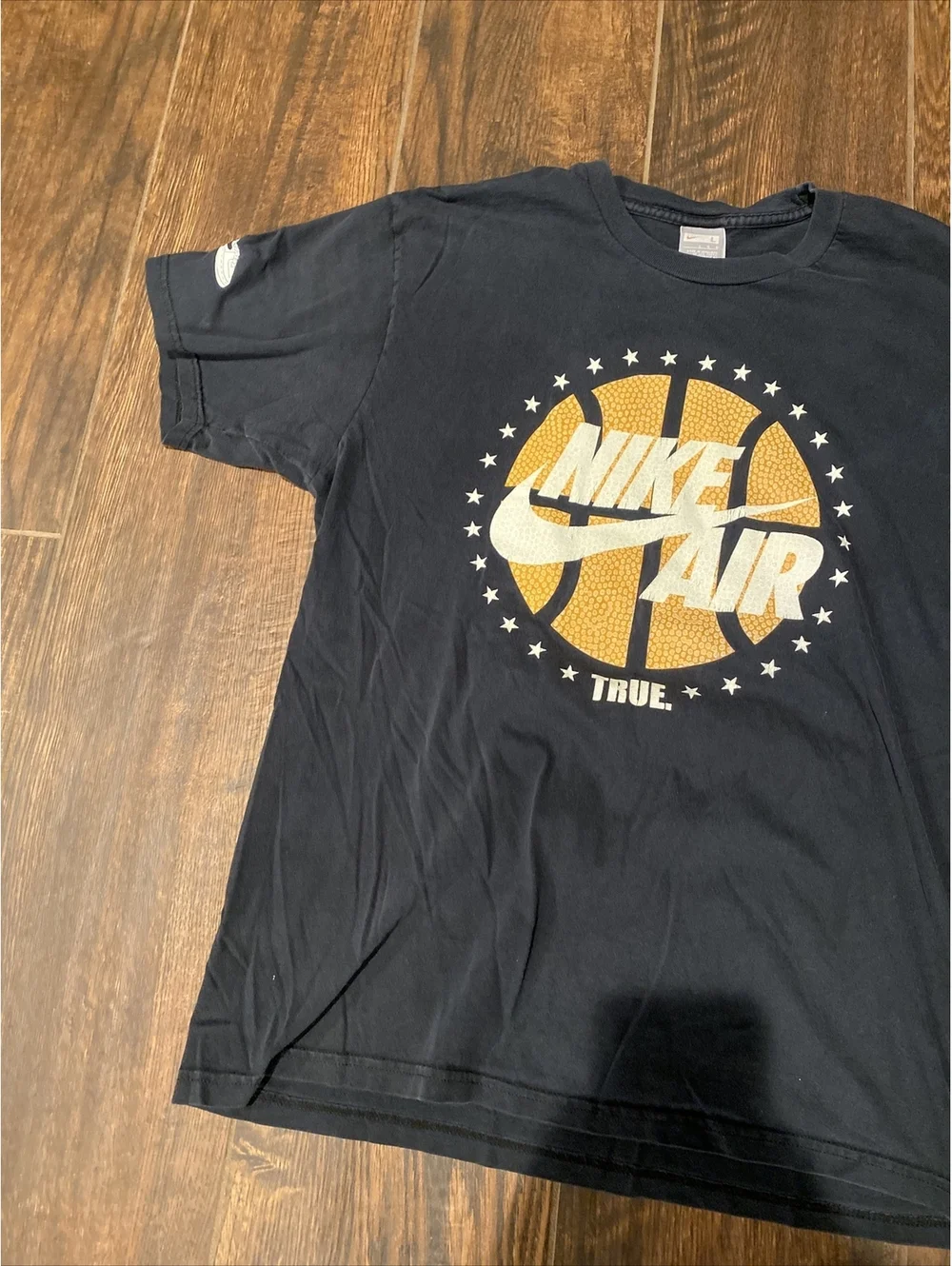 Vtg Nike Air Basketball Big Swoosh T Shirt L Air Jordan 1 90s Street Wear Max - Picture 3 of 8